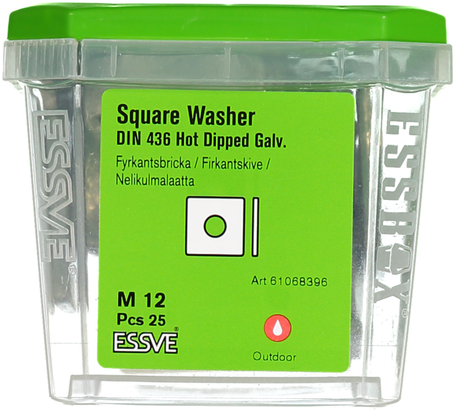 FYRKANTSBRICKA ESSVE DIN 436 FZV M12 25ST