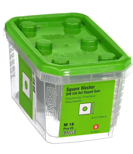 FYRKANTSBRICKA ESSVE DIN 436 FZV M16 25ST
