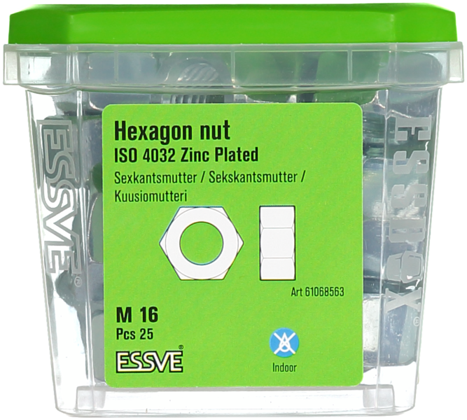 MUTTER ESSVE SEXKANT ISO 4032 FZB M16 25ST