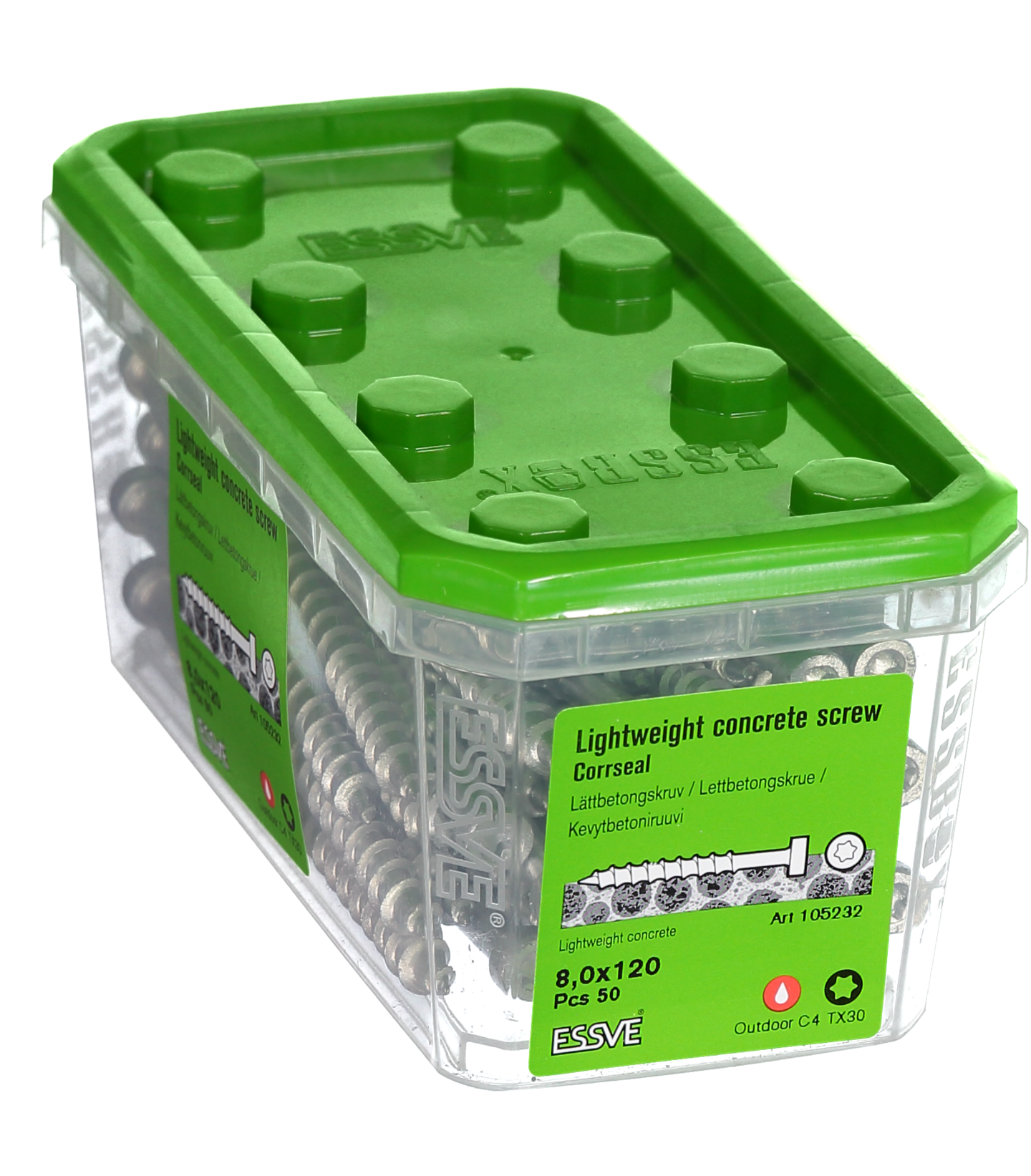 LÄTTBETONGSKRUV 8X120 CS 50ST INDU-PROG