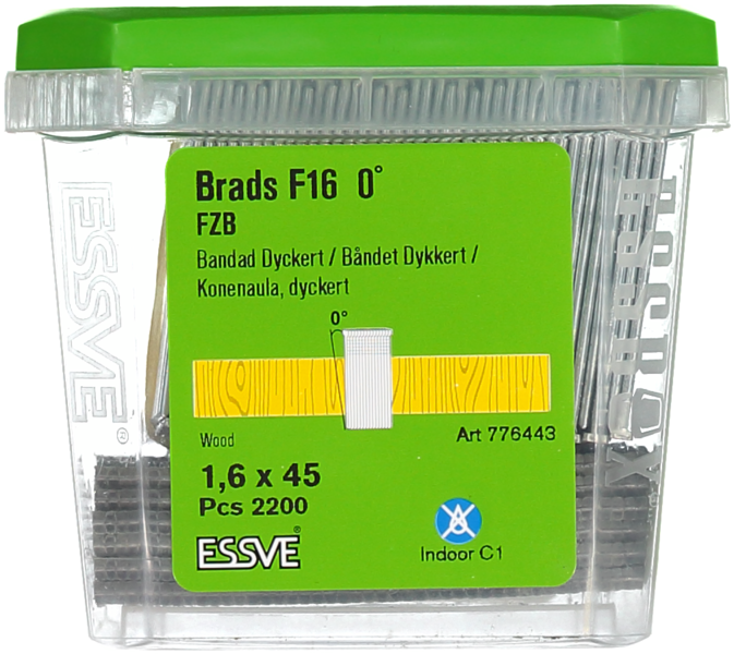 DYCKERT F16 0° 1,6X45MM 2000ST MASKINDYCKERT BLANKFÖRZINKAD