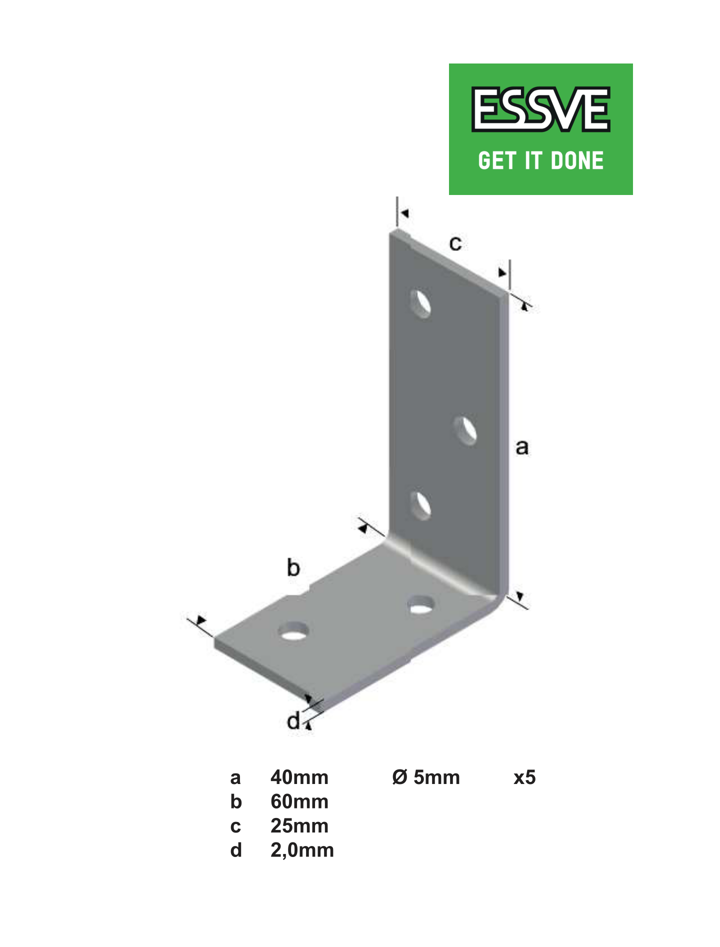 VINKEL M5 40X60X25X2