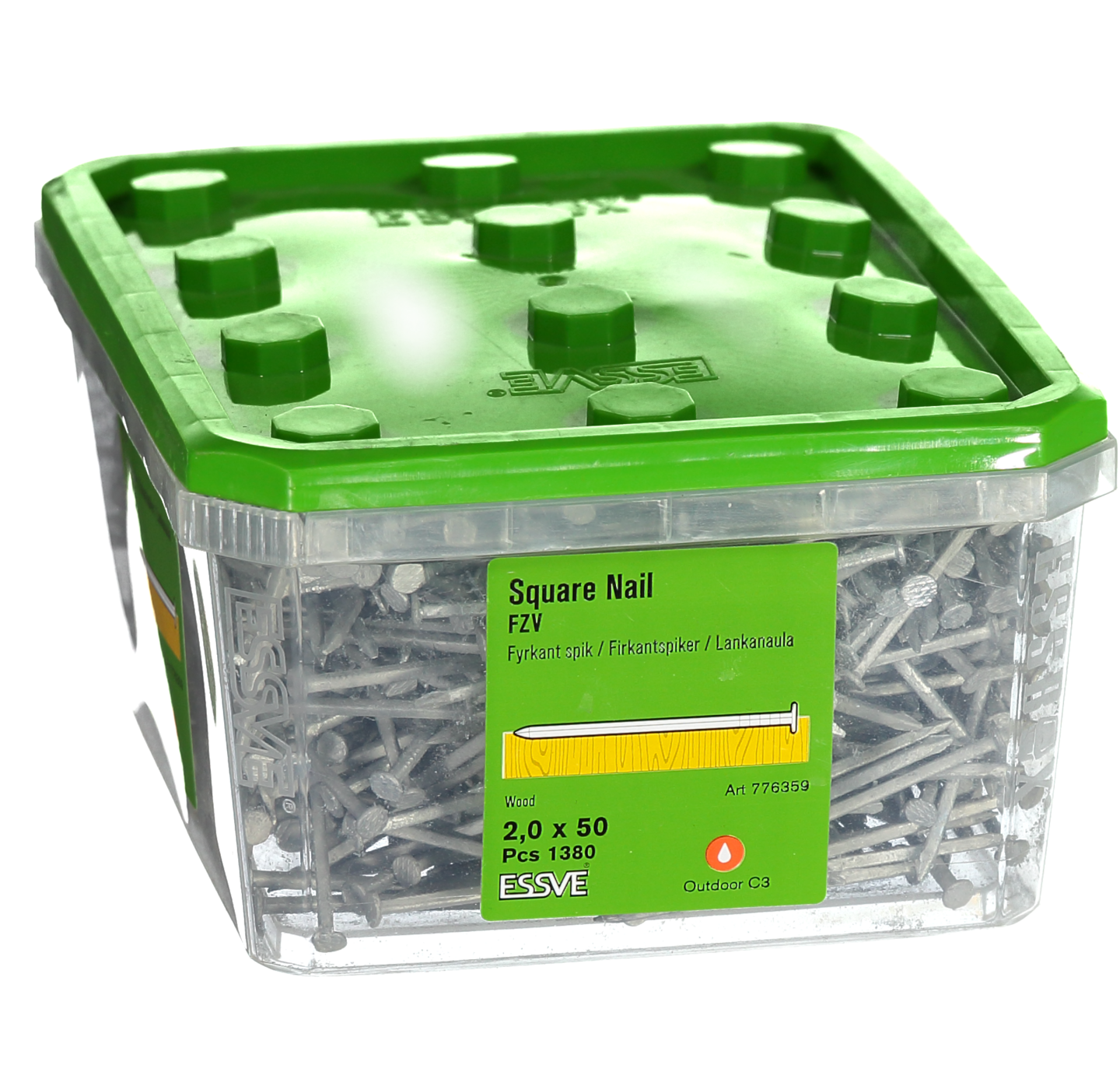 SPIK FYRKANT FZV 2,0X50 1380ST