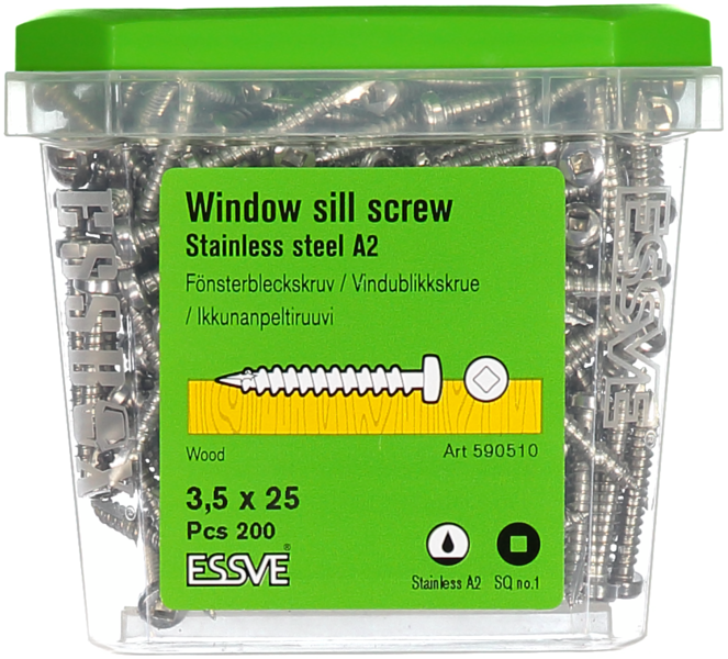 BLECKSKRUV 3,5X25 A2-200ST ROSTFRI