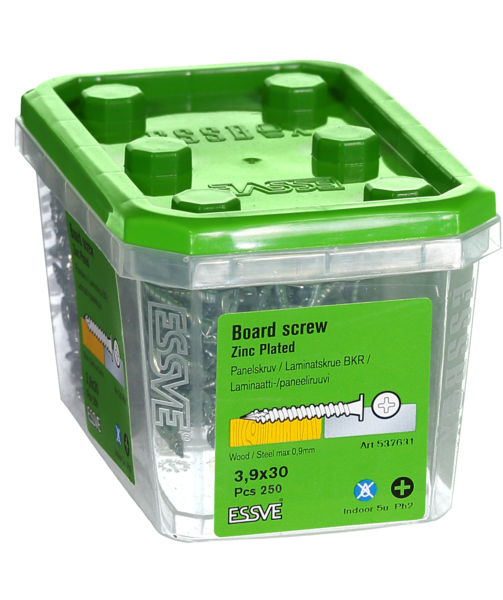 PANELSKRUV FZB 3,9X30 250ST