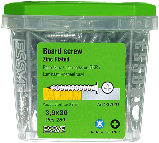 PANELSKRUV FZB 3,9X30 250ST