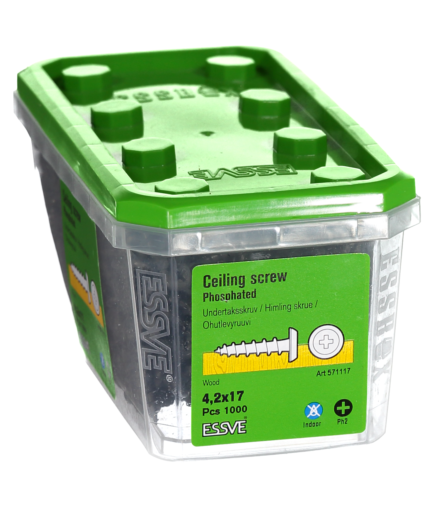 UNDERTAKSSKRUV 4,2X17 1000ST FOSFATERAD