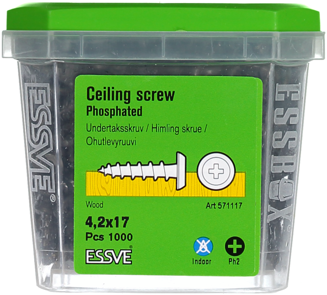 UNDERTAKSSKRUV 4,2X17 1000ST FOSFATERAD