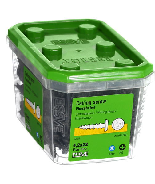 UNDERTAKSSKRUV 4,2X22 500ST FOSFATERAD