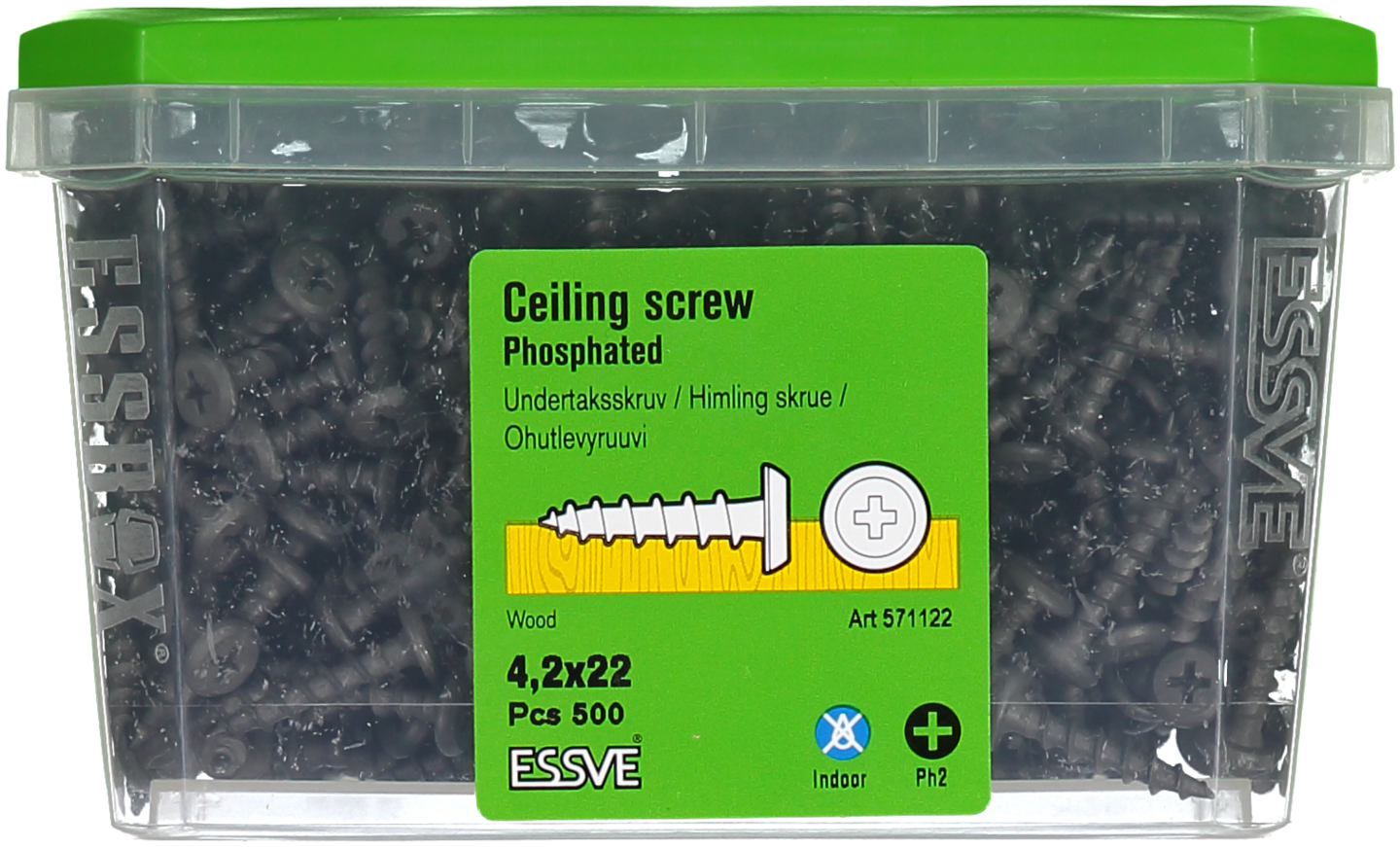 UNDERTAKSSKRUV 4,2X22 500ST FOSFATERAD