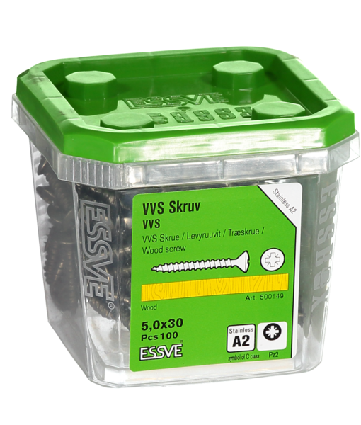 SKRUV VVS TKFX A2 5,0X30 100ST