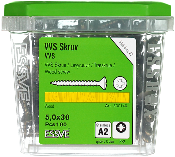 SKRUV VVS TKFX A2 5,0X30 100ST