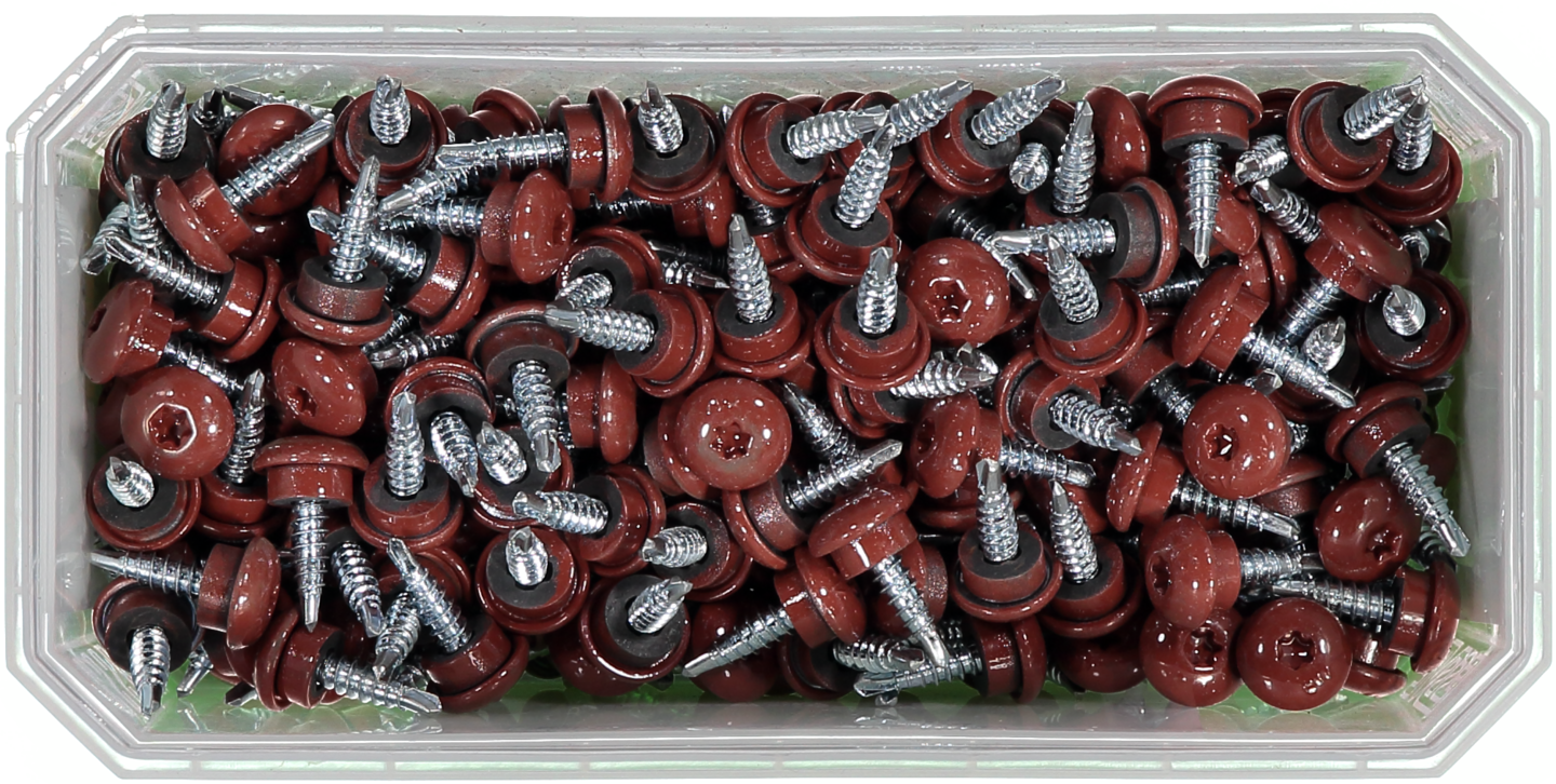 FARMARSKRUV ESSVE DECOR BS RÖD RAL 3009 TX25 FZB 4,8X20 250ST