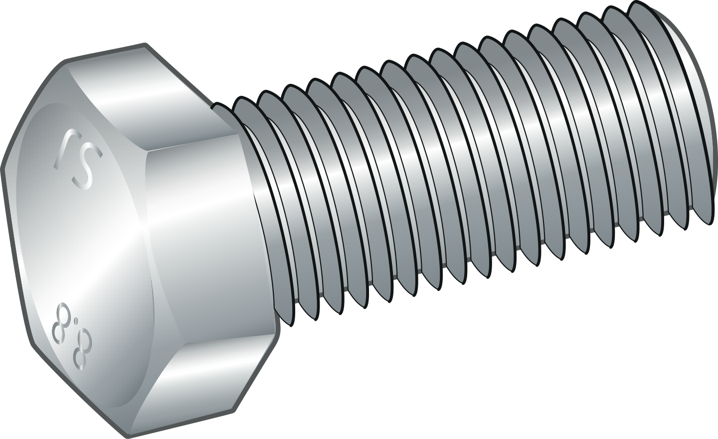 SEXKANTSSKRUV DELGÄNGAD ISO 40 14 FZV M12X200