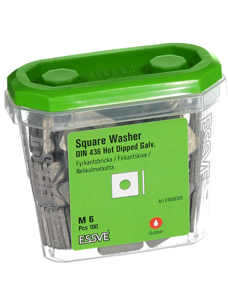 FYRKANTSBRICKA ESSVE FZV M6 100ST