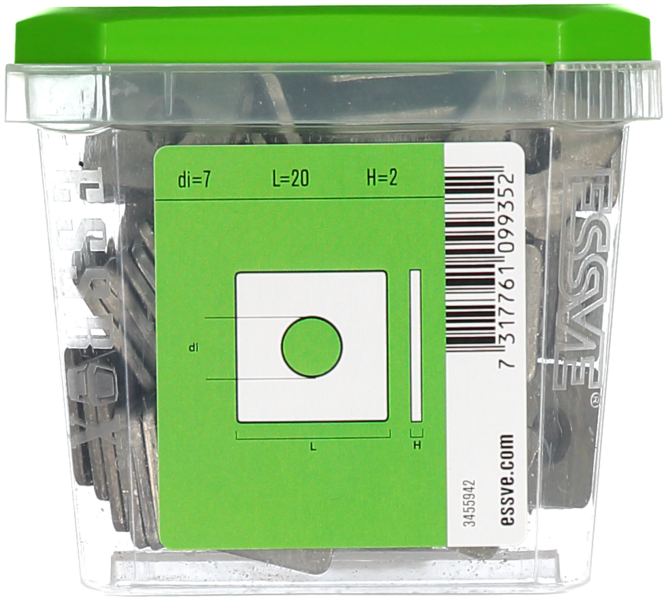 FYRKANTSBRICKA ESSVE FZV M6 100ST