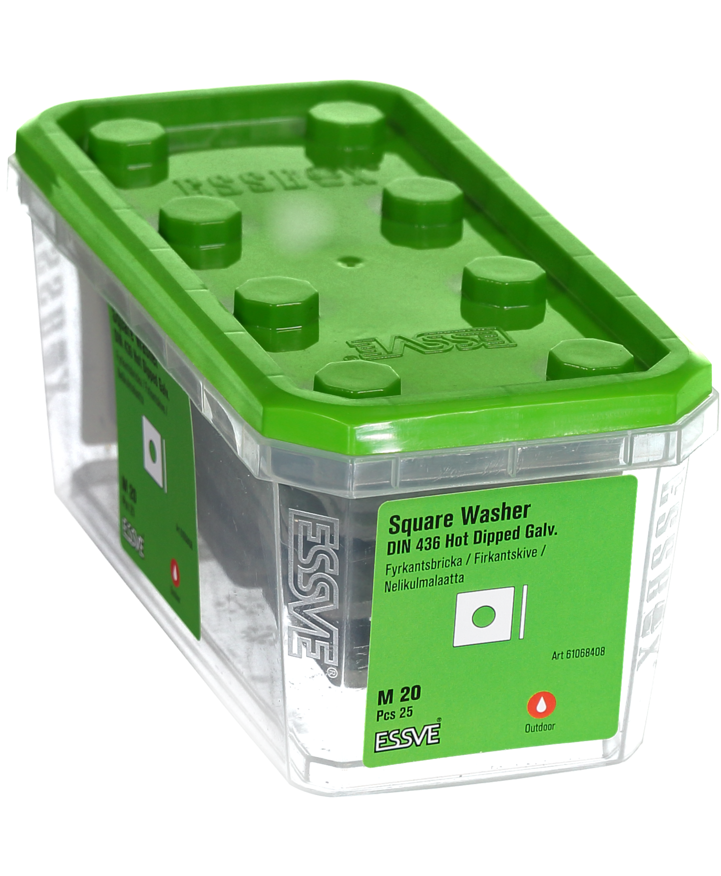FYRKANTSBRICKA ESSVE DIN 436 FZV M20 25ST