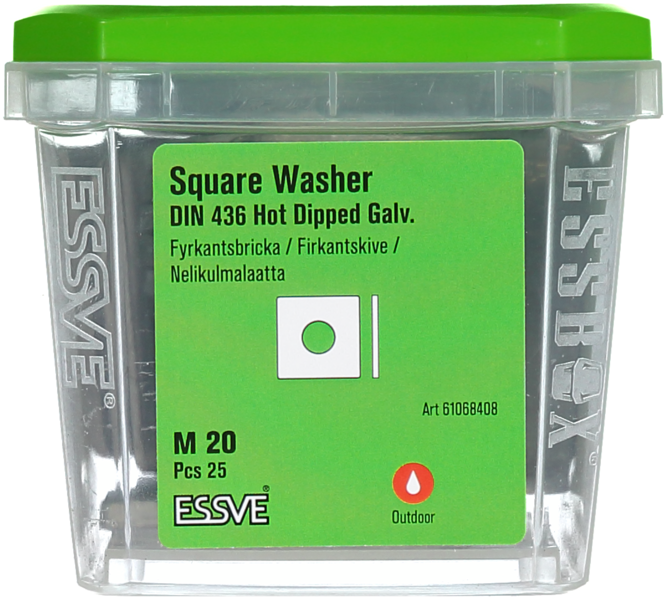 FYRKANTSBRICKA ESSVE DIN 436 FZV M20 25ST