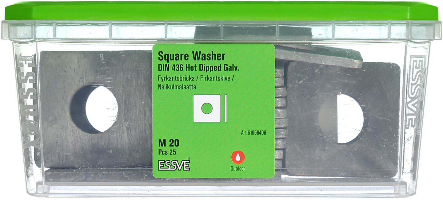 FYRKANTSBRICKA ESSVE DIN 436 FZV M20 25ST