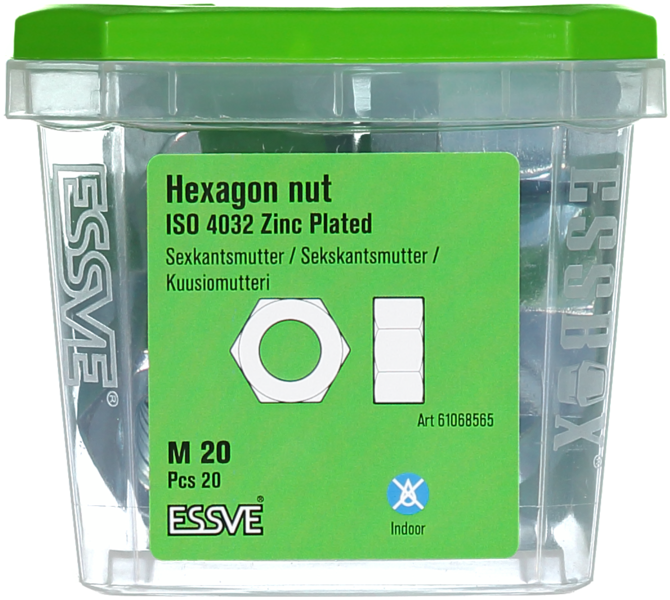 MUTTER ESSVE SEXKANT ISO 4032 FZB M20 20ST