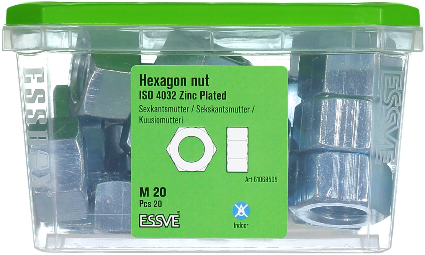 MUTTER ESSVE SEXKANT ISO 4032 FZB M20 20ST