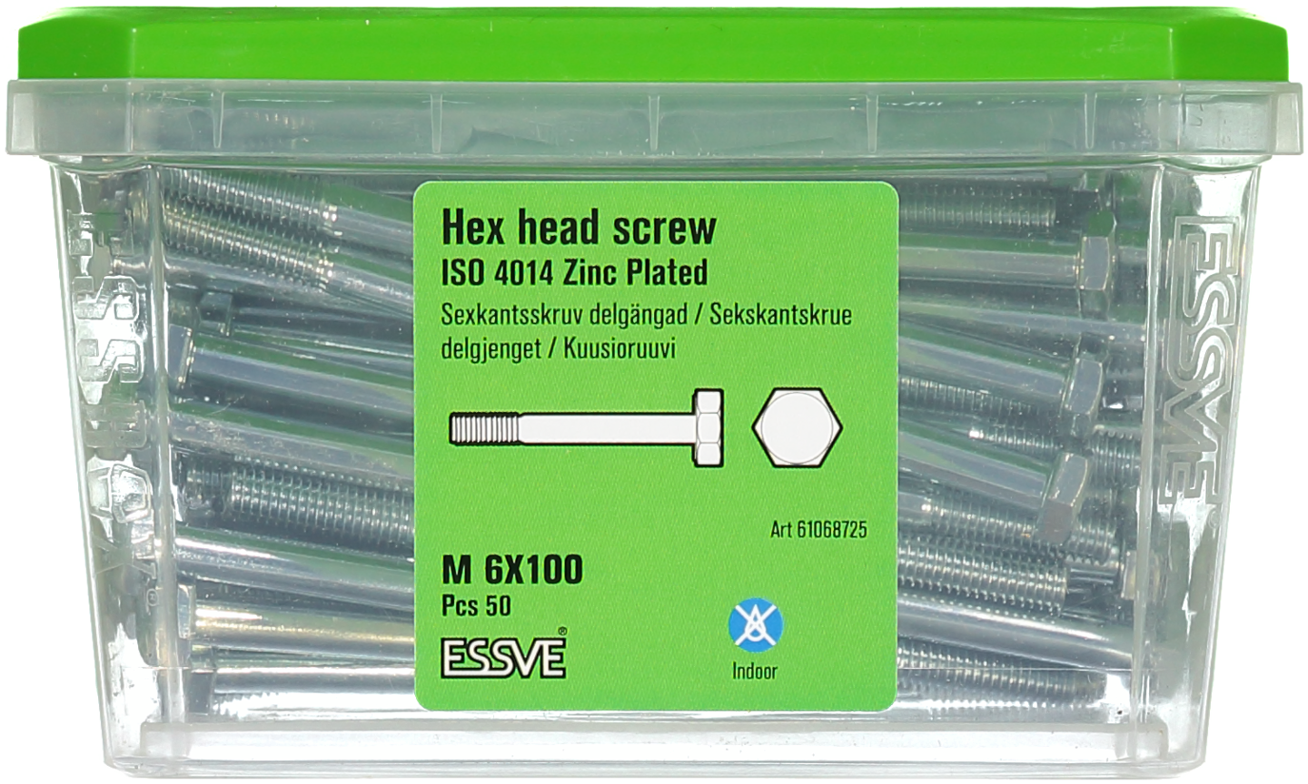 SEXKANTSKRUV D FZB M6X100 50ST