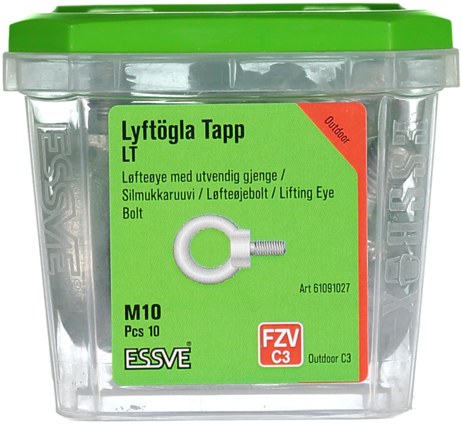 LYFTÖGLA ESSVE GÄNGAD TAPP FZV 45MY DIN580 M10 10ST