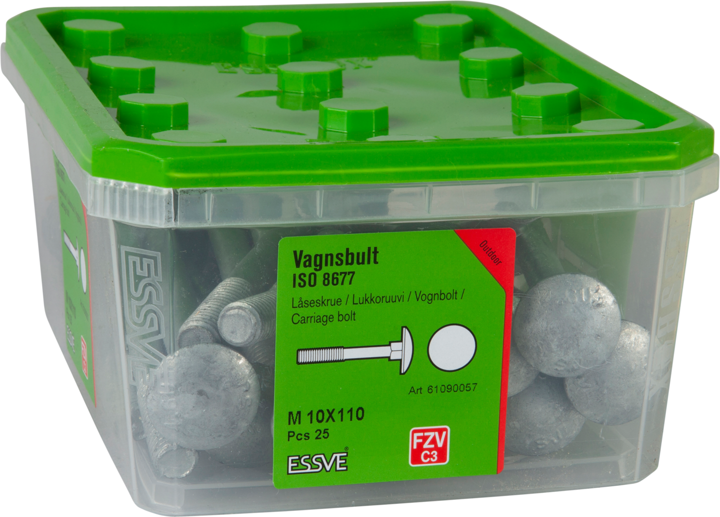 VAGNSBULT ESSVE 4.6U ISO 8677 FZV M10X110 25ST