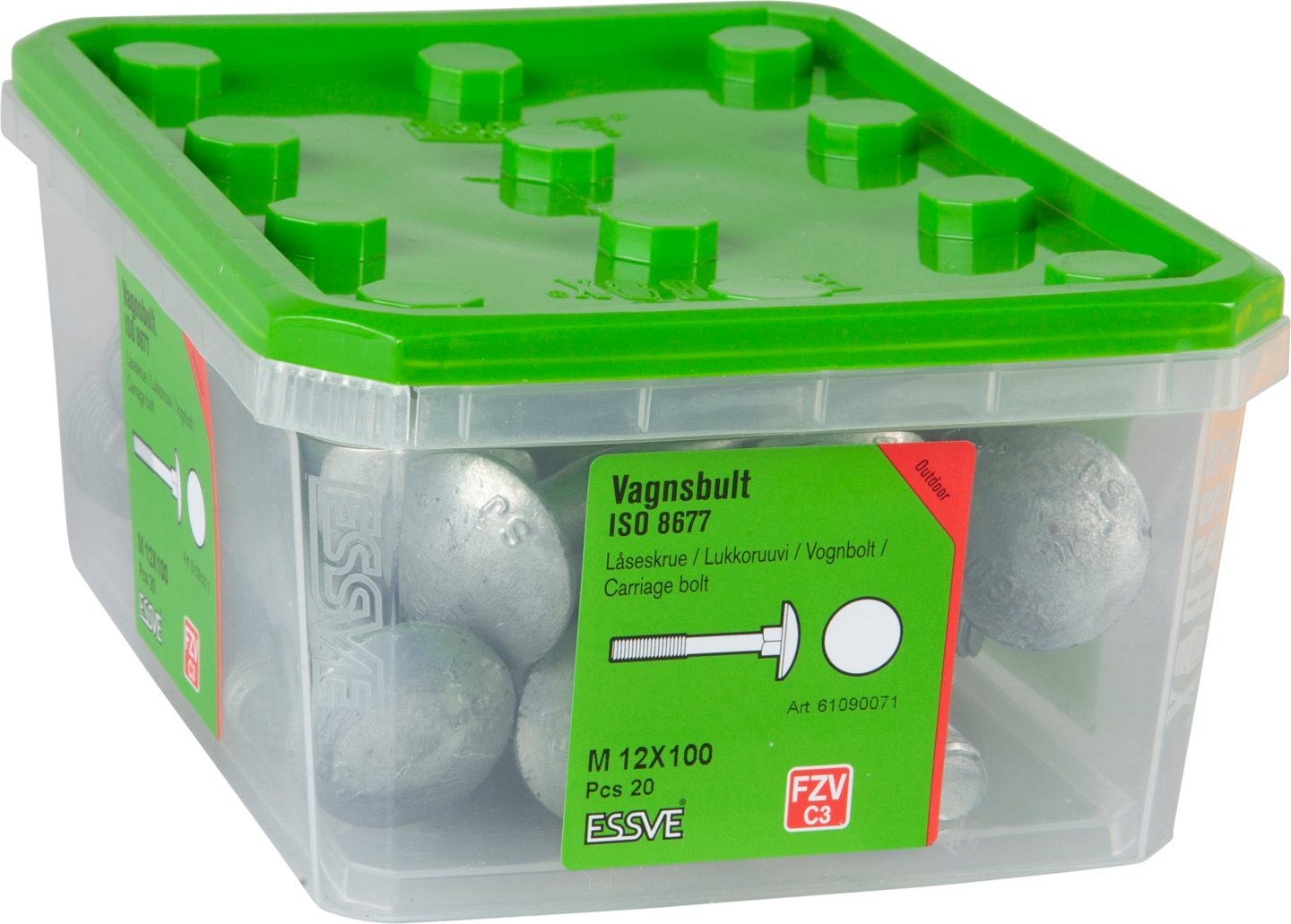 VAGNSBULT ESSVE 4.6U ISO 8677 FZV M12X100 20ST