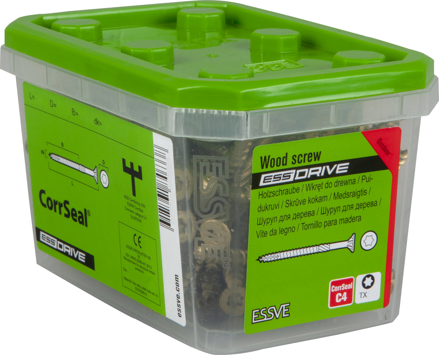 TRÄSKRUV FS UTV 5,0X40 200ST TX25 ESSDRIVE CS