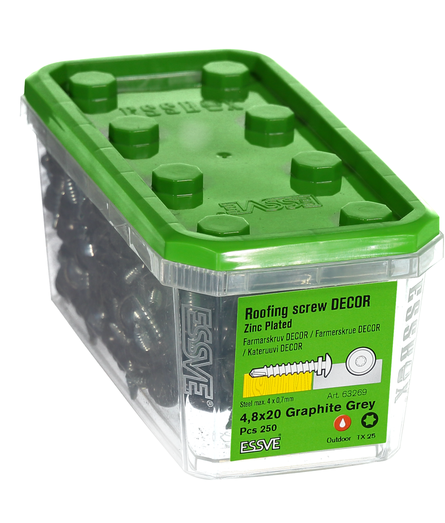 FARMARSKRUV DECOR FZB 4,8X20TX25 GGR 250ST