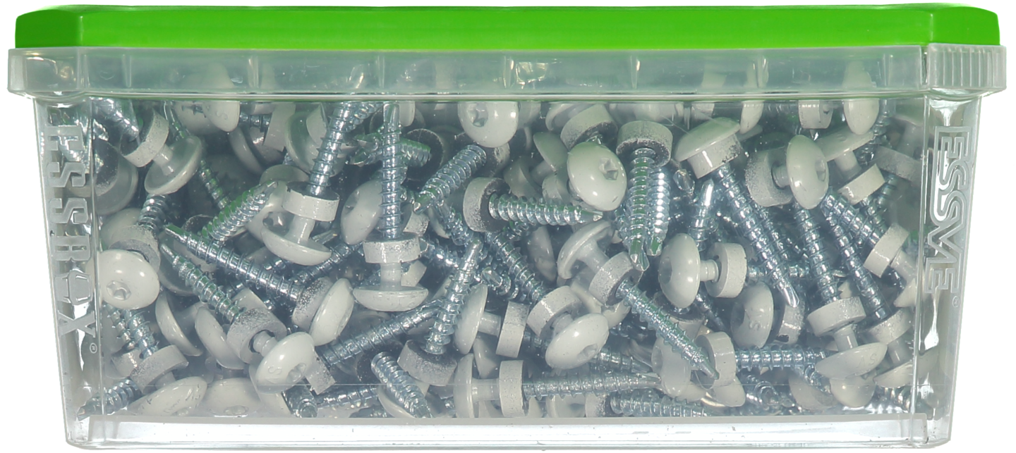 FARMARSKRUV ESSVE DECOR BS LJUSGRÅ RAL 7035 TX25 FZB 4,8X35 250ST