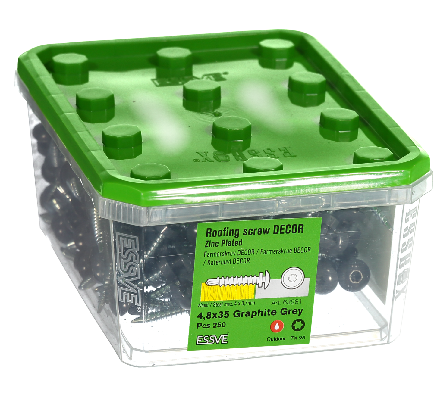 FARMARSKRUV DECOR FZB 4,8X35TX25 GGR 250ST