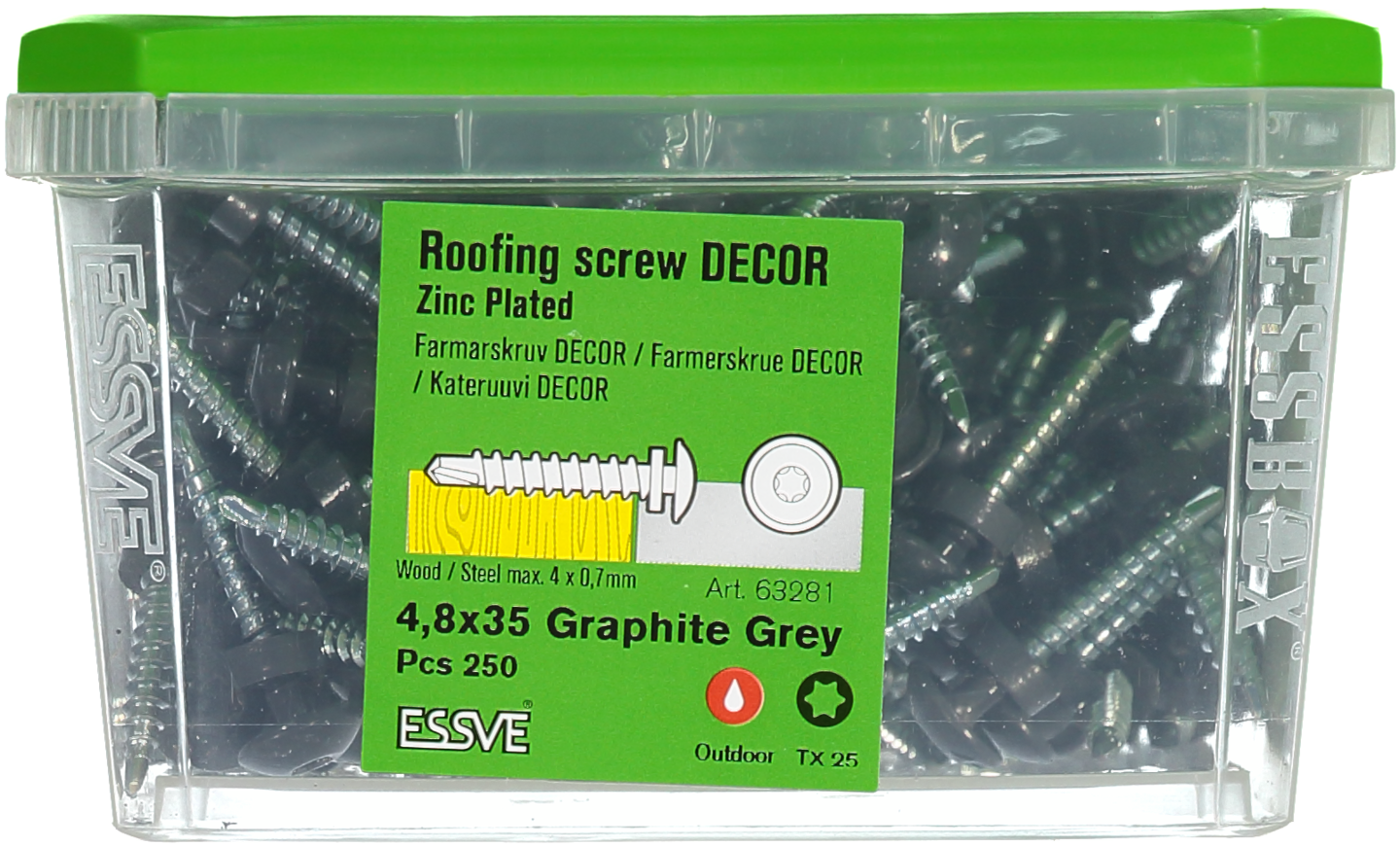 FARMARSKRUV DECOR FZB 4,8X35TX25 GGR 250ST