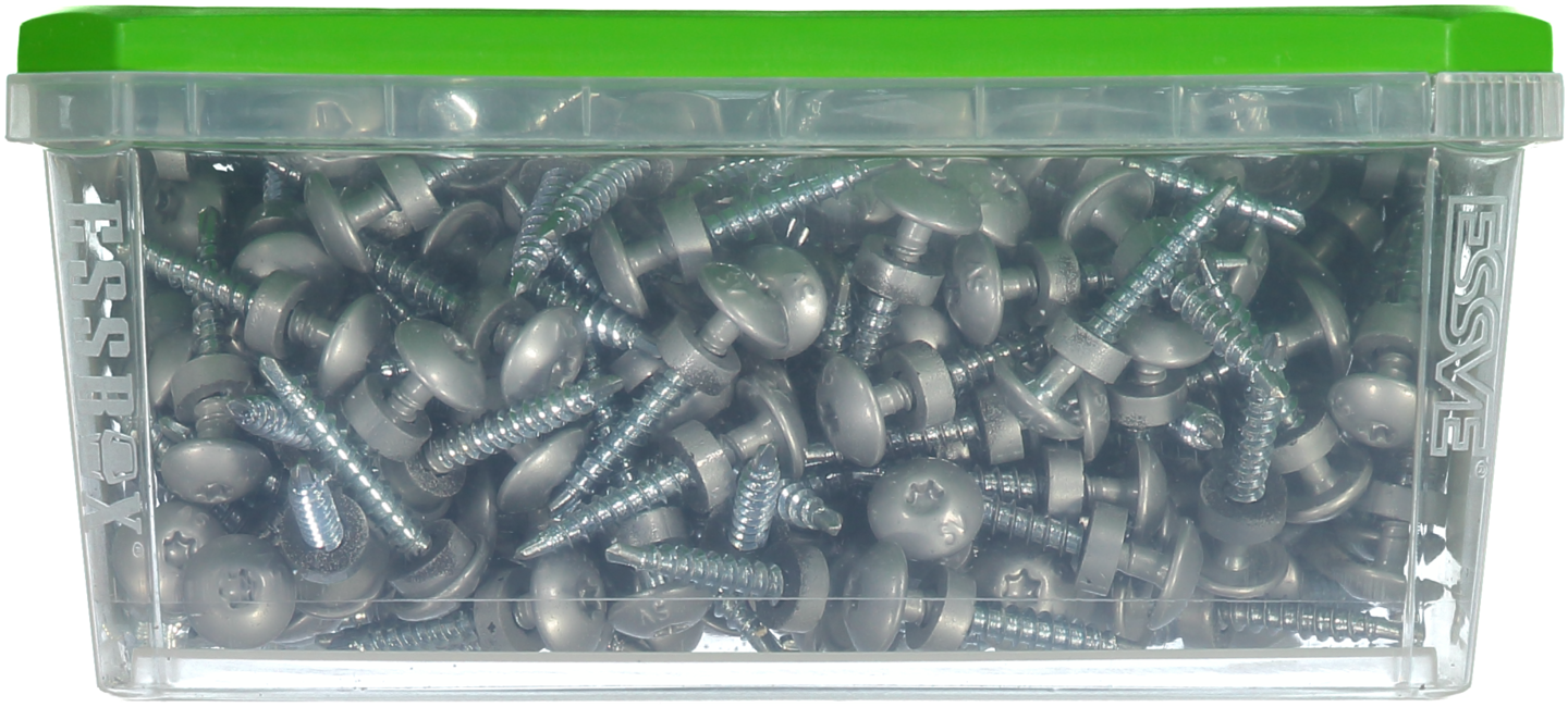 FARMARSKRUV ESSVE DECOR BS SILVER RAL 9006 TX25 FZB 4,8X35 250ST