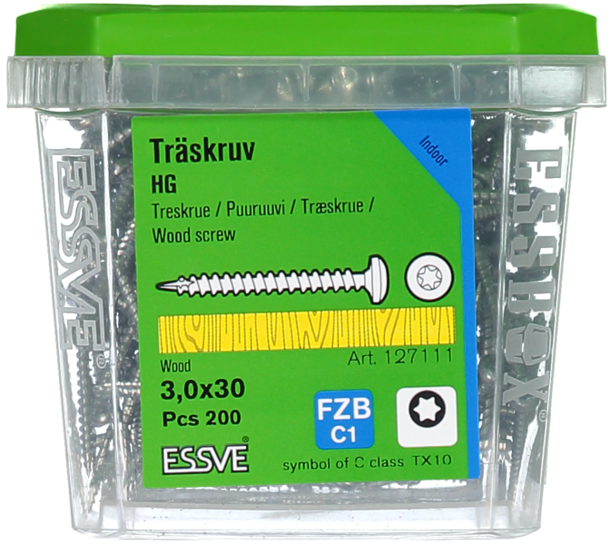 TRÄSKRUV HG KS INV 3,0X30 200 TX10