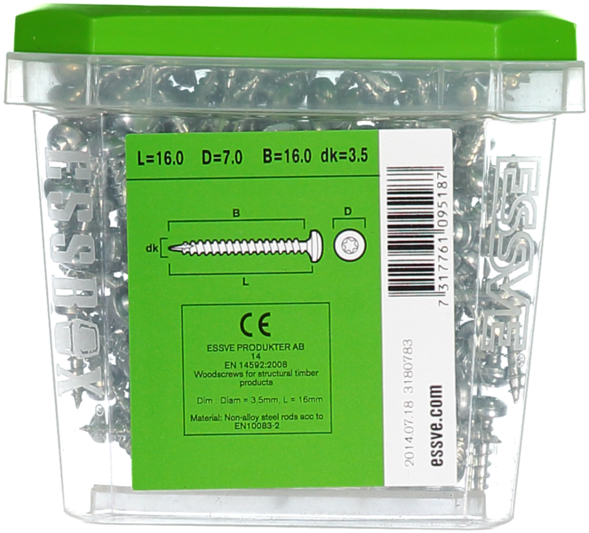 TRÄSKRUV HG KS INV 3,5X16 200 TX10