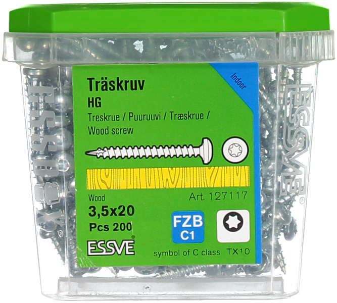 TRÄSKRUV HG KS INV 3,5X20 200 TX10