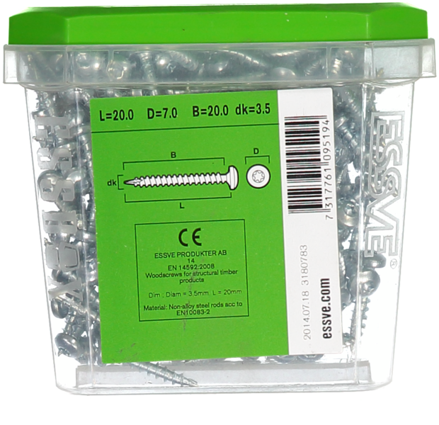 TRÄSKRUV HG KS INV 3,5X20 200 TX10