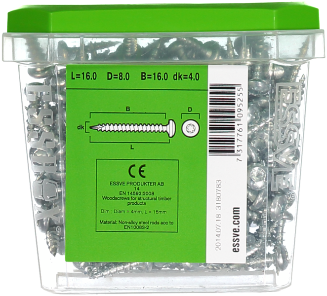 TRÄSKRUV HG KS INV 4,0X16 200 TX20