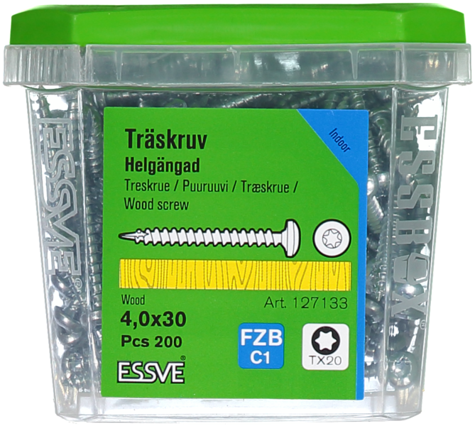 TRÄSKRUV HG KS INV 4,0X30 200 TX20