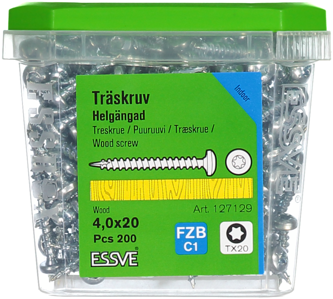 TRÄSKRUV HG KS INV 4,0X20 200 TX20