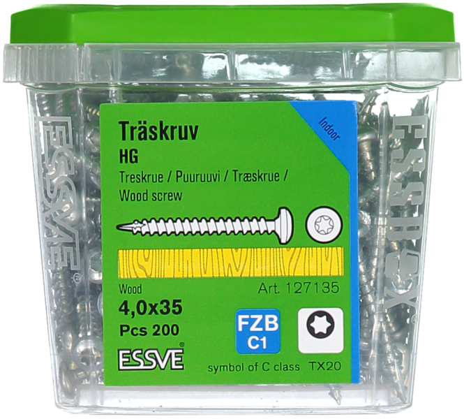 TRÄSKRUV HG KS INV 4,0X35 200 TX20