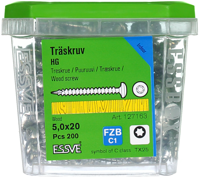 TRÄSKRUV HG KS INV 5,0X20 200 TX25