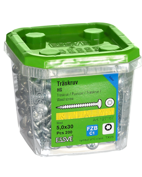 TRÄSKRUV HG KS INV 5,0X30 200 TX25