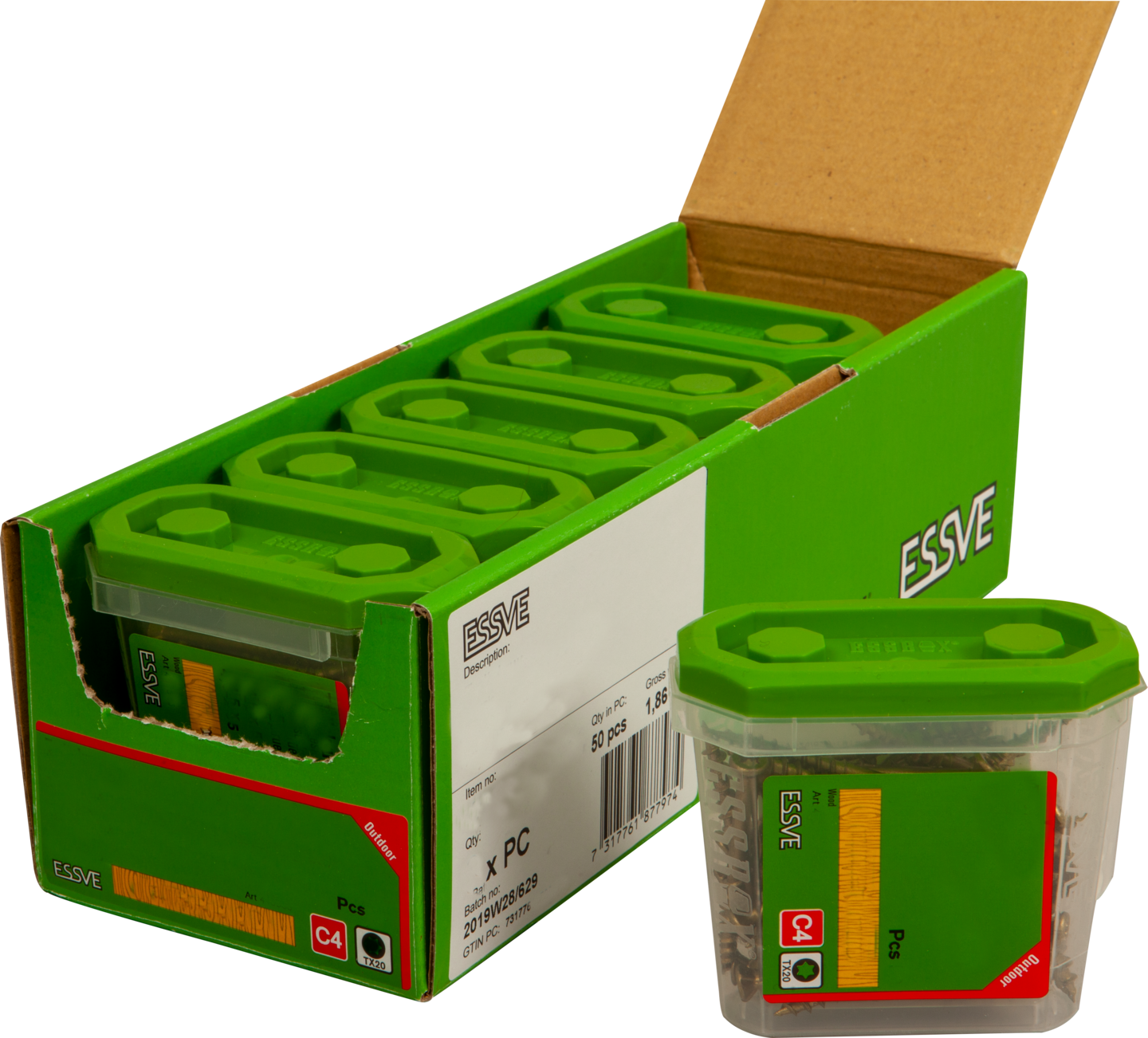 TRÄSKRUV FS UTV 6,0X80 10ST TX30 ESSDRIVE CS