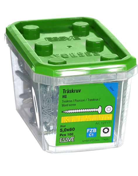 TRÄSKRUV HG KS INV 5,0X60 100 TX25
