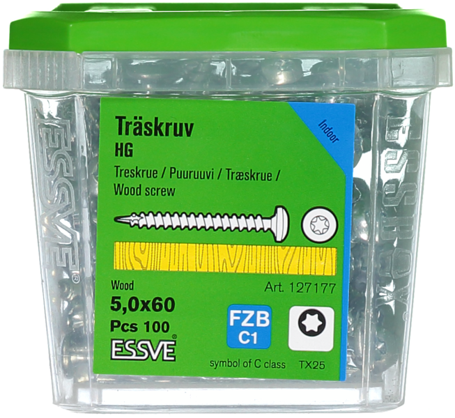 TRÄSKRUV HG KS INV 5,0X60 100 TX25