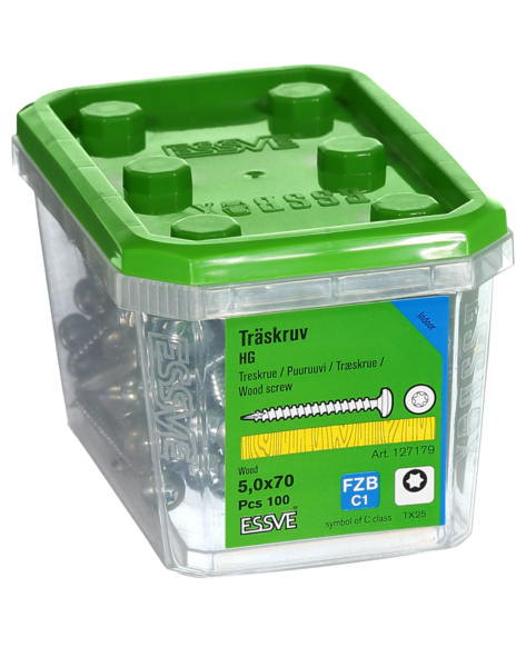 TRÄSKRUV HG KS INV 5,0X70 100 TX25