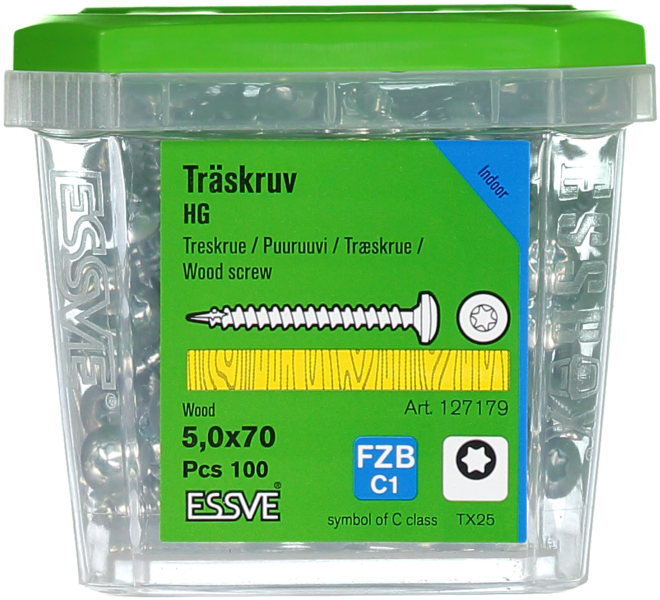 TRÄSKRUV HG KS INV 5,0X70 100 TX25